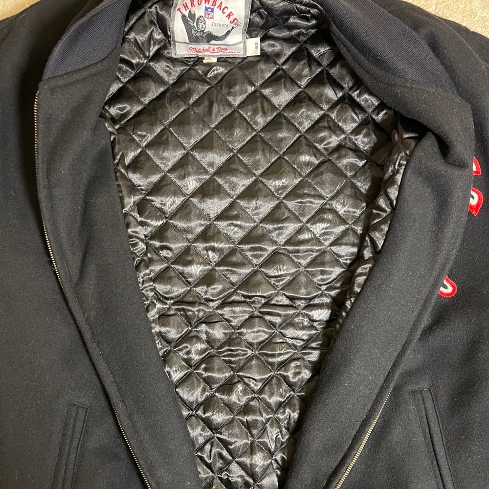 Vintage Retro NFL Atlanta Falcons Jacket, Mitchell & Ness Throwbacks, 2004 - Picture 6 of 10